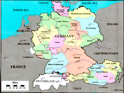 map of Germany